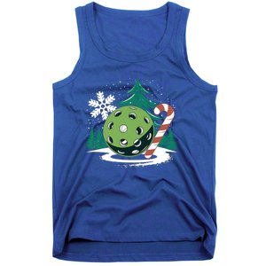 Snowy Pickleball Christmas Tree Festive Winter Snowflake Gift Tank Top