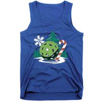 Snowy Pickleball Christmas Tree Festive Winter Snowflake Gift Tank Top