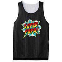 Super Papa Comic Book Superhero Father's Day Mesh Reversible Basketball Jersey Tank