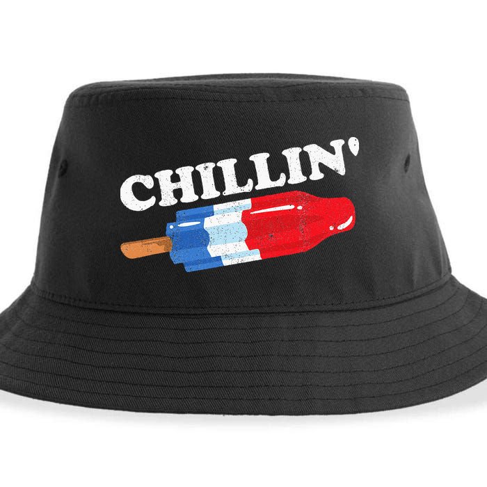Summer Popsicle Chillin Funny Bomb Retro 80s Pop Gift Sustainable Bucket Hat