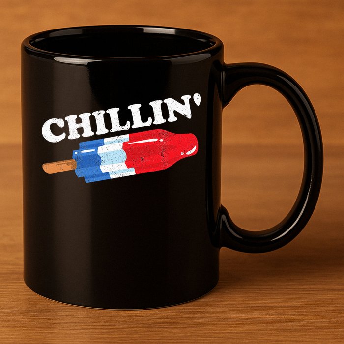Summer Popsicle Chillin Funny Bomb Retro 80s Pop Gift 11oz C Handle Ceramic Mug