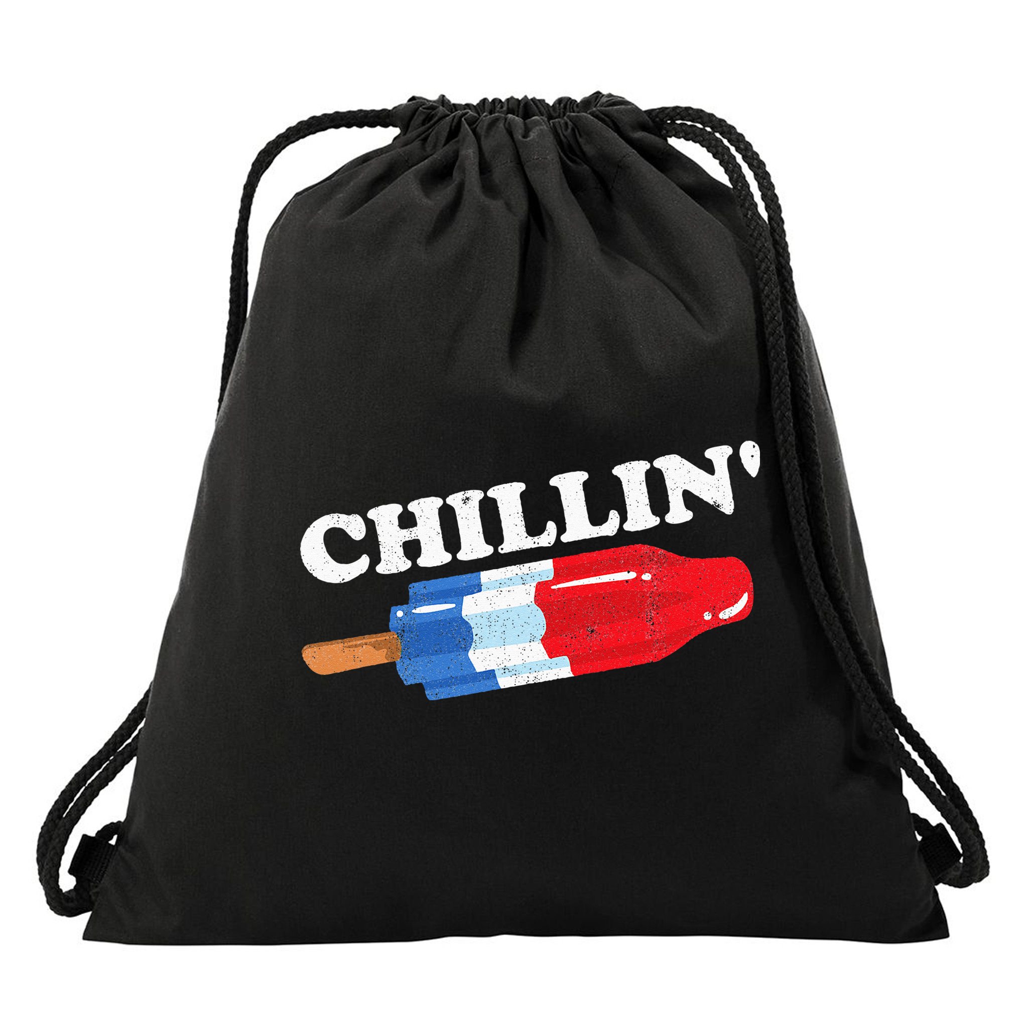 Summer Popsicle Chillin Funny Bomb Retro 80s Pop Gift Drawstring Bag
