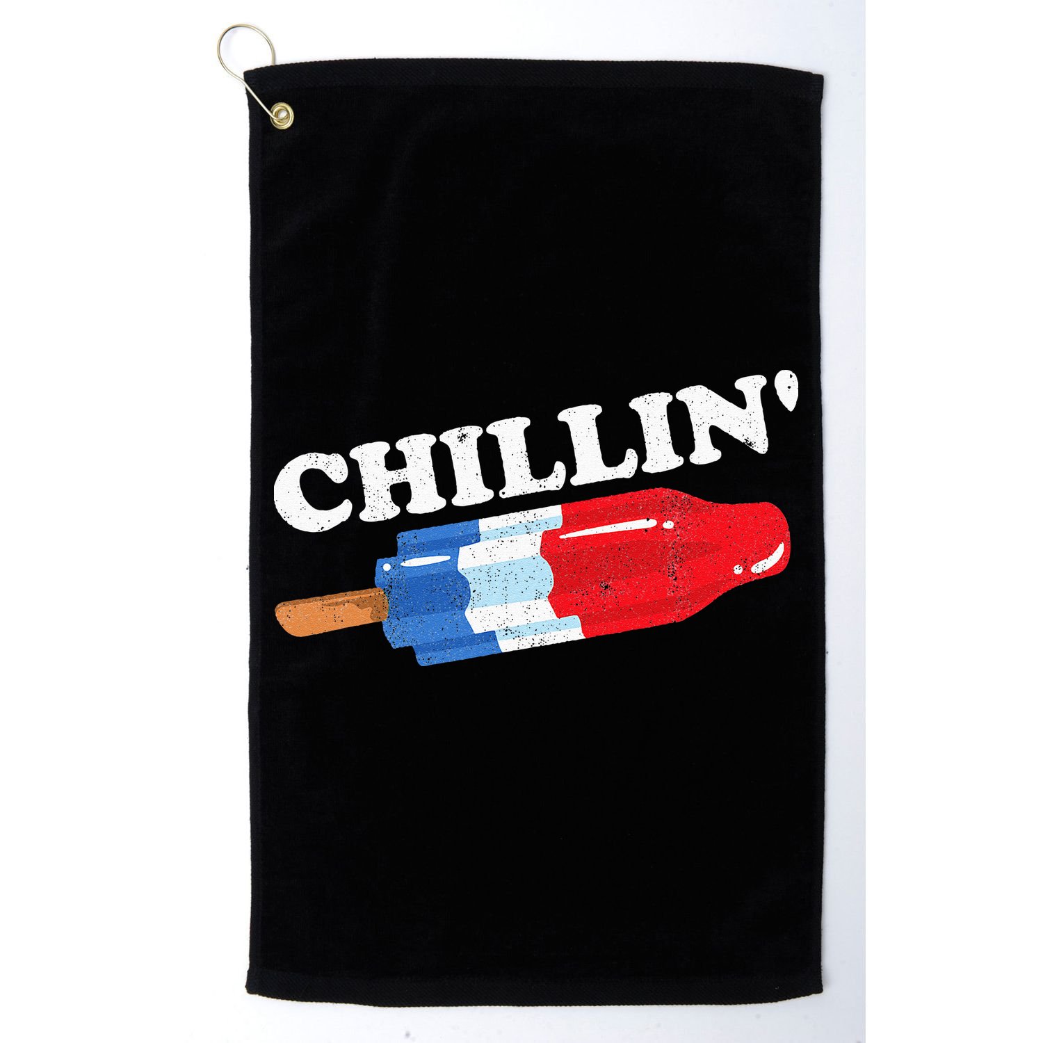 Summer Popsicle Chillin Funny Bomb Retro 80s Pop Gift Golf Towel