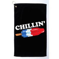 Summer Popsicle Chillin Funny Bomb Retro 80s Pop Gift Golf Towel