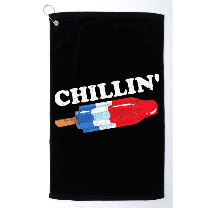 Summer Popsicle Chillin Funny Bomb Retro 80s Pop Gift Golf Towel