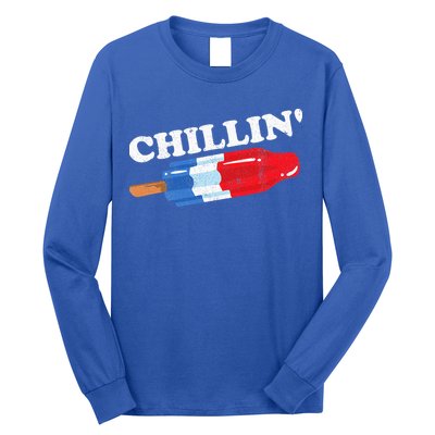 Summer Popsicle Chillin Funny Bomb Retro 80s Pop Gift Long Sleeve Shirt