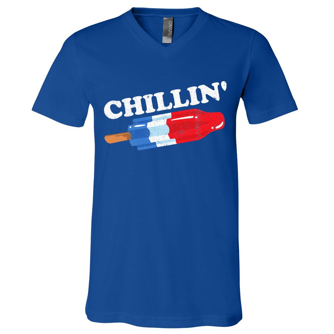Summer Popsicle Chillin Funny Bomb Retro 80s Pop Gift V-Neck T-Shirt