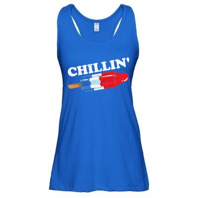 Summer Popsicle Chillin Funny Bomb Retro 80s Pop Gift Ladies Essential Flowy Tank