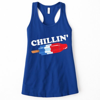 Summer Popsicle Chillin Funny Bomb Retro 80s Pop Gift Womens Tank Top