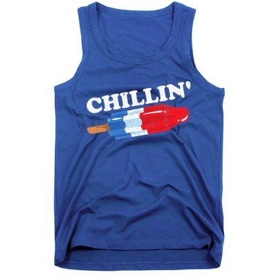 Summer Popsicle Chillin Funny Bomb Retro 80s Pop Gift Tank Top
