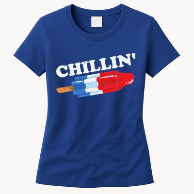 Summer Popsicle Chillin Funny Bomb Retro 80s Pop Gift Womens T-Shirt