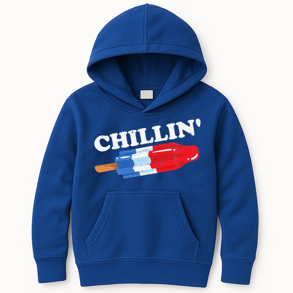 Summer Popsicle Chillin Funny Bomb Retro 80s Pop Gift Kids Hoodie