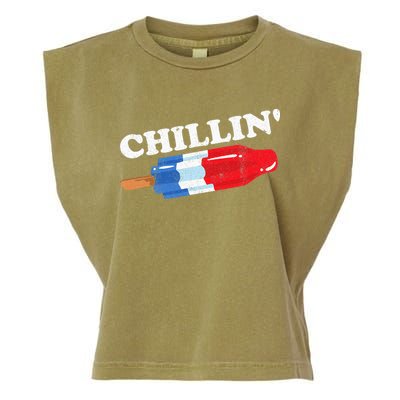 Summer Popsicle Chillin Funny Bomb Retro 80s Pop Gift Garment-Dyed Women's Muscle Tee