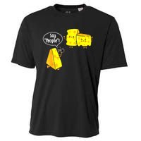 Say People Cheese Lover Food Dairy Milk Gouda Cheddar Brie Cooling Performance Crew T-Shirt