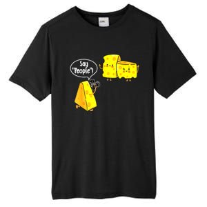 Say People Cheese Lover Food Dairy Milk Gouda Cheddar Brie Tall Fusion ChromaSoft Performance T-Shirt