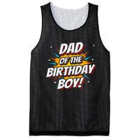 Superhero Party Comics Birthday Dad Of Birthday Mesh Reversible Basketball Jersey Tank