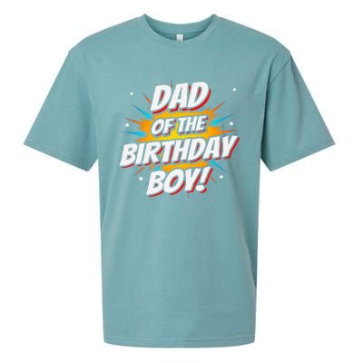 Superhero Party Comics Birthday Dad Of Birthday Sueded Cloud Jersey T-Shirt