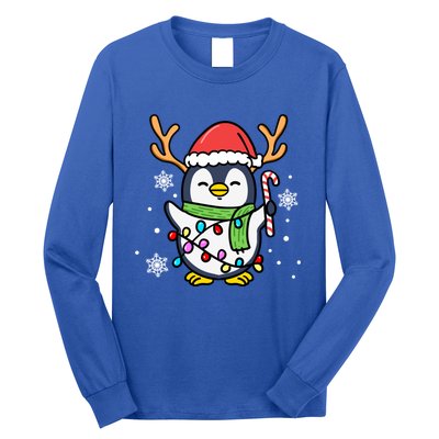 Santa Penguin Christmas Penguin Gift Long Sleeve Shirt