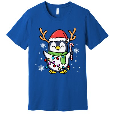 Santa Penguin Christmas Penguin Gift Premium T-Shirt