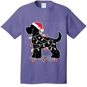 Santa Puppy Christmas Lights T-Shirt