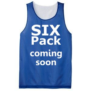 Six Pack Coming Soon Funny Big Tummy Meaningful Gift Mesh Reversible Basketball Jersey Tank