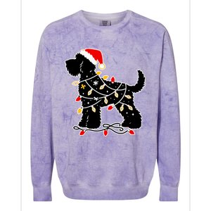 Santa Puppy Christmas Lights Colorblast Crewneck Sweatshirt