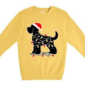 Santa Puppy Christmas Lights Premium Crewneck Sweatshirt