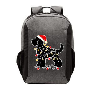 Santa Puppy Christmas Lights Vector Backpack