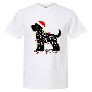 Santa Puppy Christmas Lights Garment-Dyed Heavyweight T-Shirt