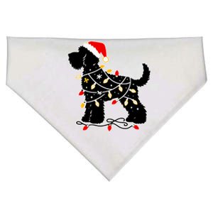 Santa Puppy Christmas Lights USA-Made Doggie Bandana