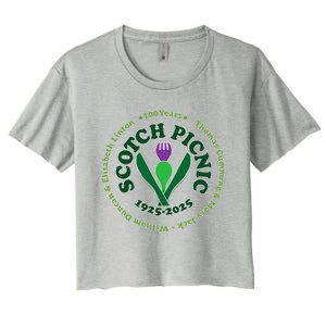 Scotch Picnic Clear Backgound Women's Crop Top Tee