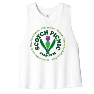 Scotch Picnic Clear Backgound Women's Racerback Cropped Tank