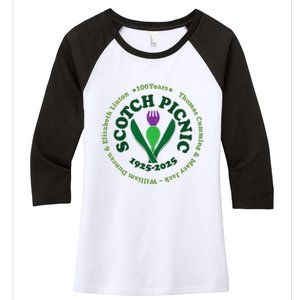 Scotch Picnic Clear Backgound Women's Tri-Blend 3/4-Sleeve Raglan Shirt