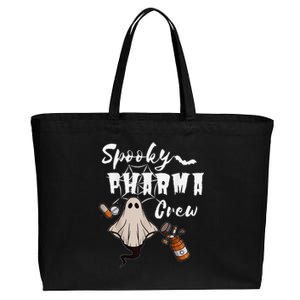 Spooky Pharma Crew Ghost Halloween Pharmacist Pharmacology Cotton Canvas Jumbo Tote