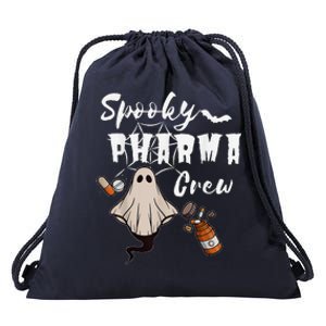 Spooky Pharma Crew Ghost Halloween Pharmacist Pharmacology Drawstring Bag