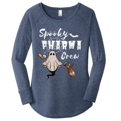 Spooky Pharma Crew Ghost Halloween Pharmacist Pharmacology Women's Perfect Tri Tunic Long Sleeve Shirt