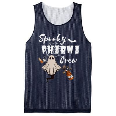 Spooky Pharma Crew Ghost Halloween Pharmacist Pharmacology Mesh Reversible Basketball Jersey Tank