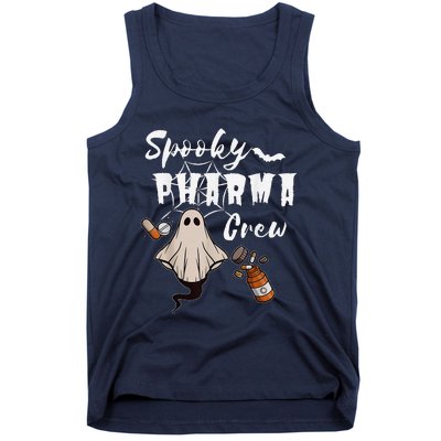 Spooky Pharma Crew Ghost Halloween Pharmacist Pharmacology Tank Top