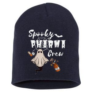 Spooky Pharma Crew Ghost Halloween Pharmacist Pharmacology Short Acrylic Beanie