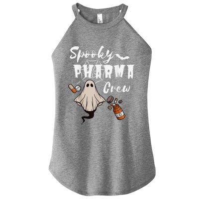 Spooky Pharma Crew Ghost Halloween Pharmacist Pharmacology Women's Perfect Tri Rocker Tank