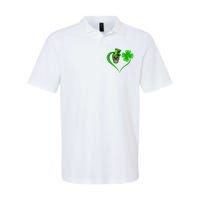 St Patricks Clover Skull Heart Funny St Patricks Day Softstyle Adult Sport Polo