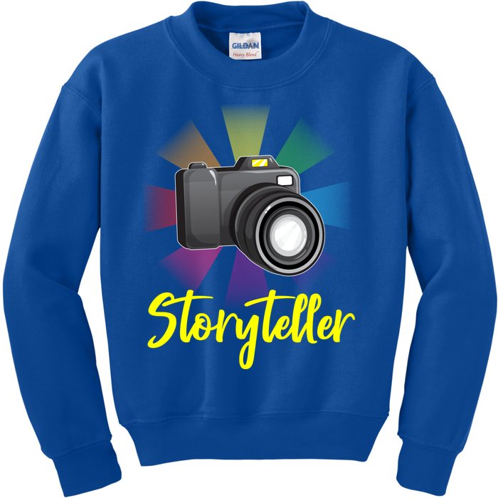 Storyteller Photographer Camera Photographing Funny Gift Kids Sweatshirt