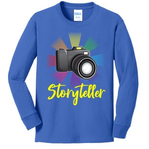 Storyteller Photographer Camera Photographing Funny Gift Kids Long Sleeve Shirt