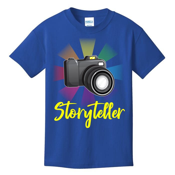 Storyteller Photographer Camera Photographing Funny Gift Kids T-Shirt