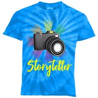 Storyteller Photographer Camera Photographing Funny Gift Kids Tie-Dye T-Shirt