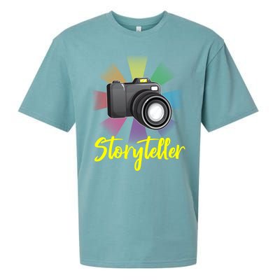 Storyteller Photographer Camera Photographing Funny Gift Sueded Cloud Jersey T-Shirt