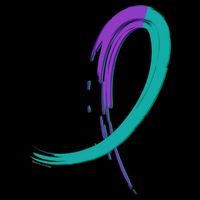 Suicide Prevention Cool Gift Purple And Teal Graffiti Ribbon Backpack