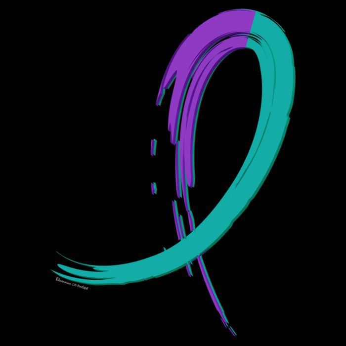 Suicide Prevention Cool Gift Purple And Teal Graffiti Ribbon Backpack