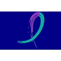 Suicide Prevention Cool Gift Purple And Teal Graffiti Ribbon Bumper Sticker