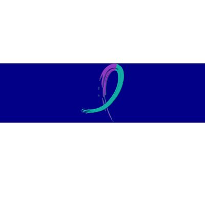 Suicide Prevention Cool Gift Purple And Teal Graffiti Ribbon Bumper Sticker